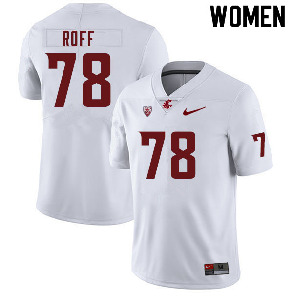 Women #78 Quinn Roff Washington Cougars College Football Jerseys Sale-White - Click Image to Close